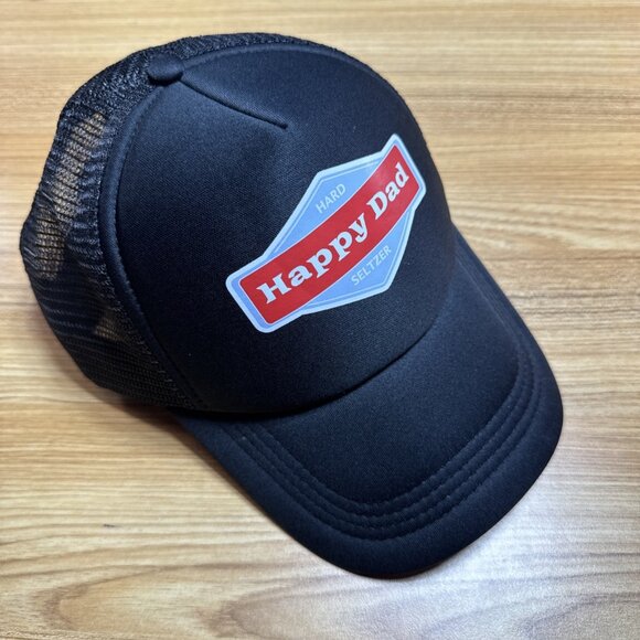 NEW - Happy Dad Hard Seltzer Snapback Foam Trucker Hat Black Mesh Back OSFA - Picture 2 of 6